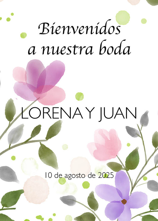 Cartel de bienvenida